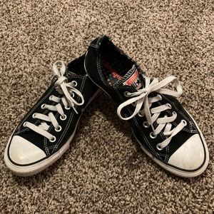 Black/Multicoloured Polka Dot Converse Size 7